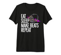 Mangia Dormi Fai Beats Repeat Divertente Produttore Musicale Maglietta Premium