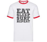 Mangia Dormi Fai Surf Ripeti - Ringer Uomo - Surfing Tavole Da Surf Vacanza