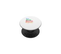 Mangia dormi Matcha Repeat per gli amanti del Matcha PopSockets PopGrip Adesivo