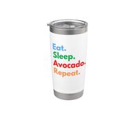 Mangia dormi ripeti avocado per gli amanti dell'avocado Bicchiere termico in acciaio inox doppia parete