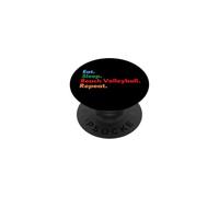 Mangia Dormi Ripeti Beach Volley per gli amanti del beach volley PopSockets PopGrip Adesivo
