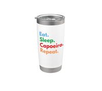 Mangia Dormi Ripeti Capoeira per i combattenti e gli amanti della Capoeira Bicchiere termico in acciaio inox doppia parete