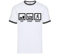 Mangia Dormi Skate - Ringer Uomo - Amore Per Lo Skateboarding Divertente