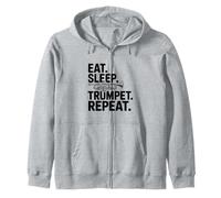 Mangia Dormi Tromba Ripeti Amante della Musica Felpa con Cappuccio