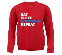 Mangia Dormi Windsurf Ripeti - Felpa Per Bambini - Amore Per Il Vento E Il Surf