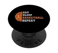 Mangia Dormire Basket Ripeti giocatore di basket Uomini donne bambini PopSockets PopGrip Adesivo