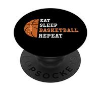 Mangia Dormire Basket Ripeti giocatore di basket Uomini donne bambini PopSockets PopGrip Adesivo