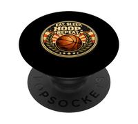 Mangia Dormire Hoop Ripeti Vintage Basket PopSockets PopGrip Adesivo