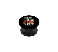 Mangia Dormire Nave Ripeti Divertente Ecommerce Slogan Venditore PopSockets PopGrip Adesivo