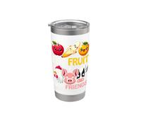 Mangia frutta, non amici Bicchiere termico in acciaio inox doppia parete