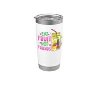 Mangia frutta Non amici Cocktail fruttati vegani Vegetariano Bicchiere termico in acciaio inox doppia parete