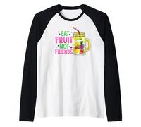 Mangia Frutta Non Amici Cocktail fruttati Vegani Vegetariano Maglia con Maniche Raglan