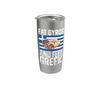Mangia Gyros e senti greco Bicchiere termico in acciaio inox doppia parete
