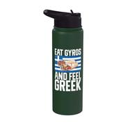 Mangia Gyros e senti greco Stainless Steel Insulated Water Bottle