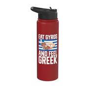 Mangia Gyros e senti greco Stainless Steel Insulated Water Bottle