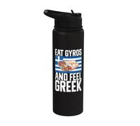 Mangia Gyros e senti greco Stainless Steel Insulated Water Bottle