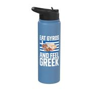 Mangia Gyros e senti greco Stainless Steel Insulated Water Bottle