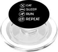 Mangia il sonno, corri ripeti Marathon Runner Running Lover Fan PopSockets PopGrip per MagSafe