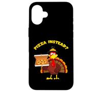 Mangia la pizza invece del tacchino il giorno del Ringraziamento Tacchino divertente Custodia per iPhone 16 Plus