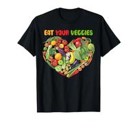 Mangia Le tue Verdure Vegetariano Piante vegane Verdure Cibo Maglietta