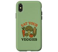 MANGIA LE TUE VERDURE - Vintage - Umorismo - Happy Vegetables Custodia per iPhone X/XS