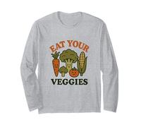 Mangia Le tue Verdure - Vintage - Umorismo - Happy Vegetables Maglia a Manica