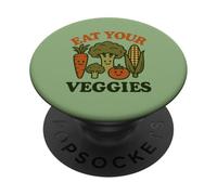 MANGIA LE TUE VERDURE - Vintage - Umorismo - Happy Vegetables PopSockets PopGrip Adesivo