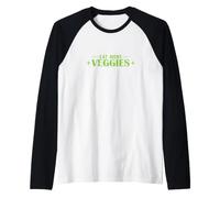 Mangia più Verdure A Base di Piante Maglia con Maniche Raglan