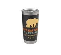 Mangiamo bambini punteggiatura questioni orso grammatica divertente Bicchiere termico in acciaio inox doppia parete