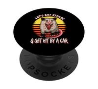Mangiamo Cestino E Ottenere Colpito Da Un Auto Retrò Vintage Possum PopSockets PopGrip Adesivo