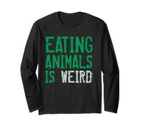 Mangiare animali è strano vegano vegetariano a base vegetale Maglia a Manica