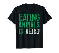 Mangiare animali è strano vegano vegetariano a base vegetale Maglietta