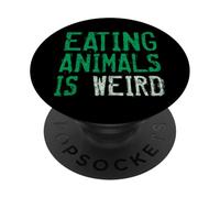 Mangiare animali è strano vegano vegetariano a base vegetale PopSockets PopGrip Adesivo