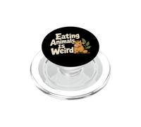 Mangiare animali è uno strano umorismo vegetariano vegano PopSockets PopGrip per MagSafe