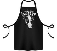 Mangiare Animali Is Pazzo Vegetarian Vegano Cotone Grembiule 100% Biologico