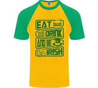 Mangiare Bere & Be Irlandese Divertente Giorno di San Patrizio DA UOMO S/S