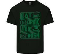 Mangiare Bere & Be Irlandese Divertente San Patricks Day Uomo Cotone T-Shirt
