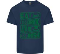 Mangiare Bere & Be Irlandese Divertente San Patricks Day Uomo Cotone T-Shirt