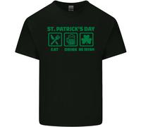 Mangiare Bere Be Irlandese Giorno di San Patrizio Uomo Cotone T-Shirt