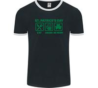Mangiare Bere Be Irlandese San Patrizio Giorno Uomo Ringer