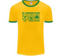 Mangiare Bere Be Irlandese San Patrizio Giorno Uomo Ringer