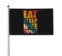 Mangiare Dormire Camminare Ripetere Bandiere Di Benvenuto Resistente Alle Intemperie Bandiera Da Cortile Divertente Bandiere Da Giardino Per Esterni Fattoria Patio 90X150Cm