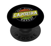 Mangiare Dormire Capoeira Ripeti Danza Acrobazie Arti Marziali PopSockets PopGrip Adesivo