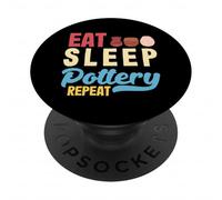 Mangiare Dormire Ceramica Ripeti Artistico Ceramica Passione PopSockets PopGrip Adesivo