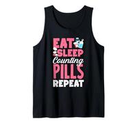 Mangiare Dormire Contando Pillole Farmacista Farmacia Tech Canotta