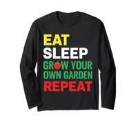 Mangiare Dormire Crescere Il Tuo Giardino Ripetere Gioco Divertente Maglia a Manica