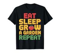 Mangiare Dormire Crescere Un Giardino Ripeti Divertente Giardinaggio Amante Gioco Maglietta