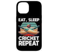 Mangiare Dormire Cricket Ripeti Retro Cricket Giocatore di Bowler Battitore Custodia per iPhone 14