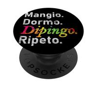 Mangiare, dormire. Dipingere. Ripeti. - Italiano PopSockets PopGrip Adesivo