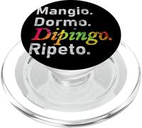 Mangiare, dormire. Dipingere. Ripeti. - Italiano PopSockets PopGrip per MagSafe